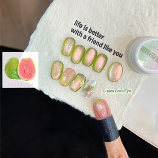 XEIJAYI Gel móng tay mắt mèo nhẹ nước guava, bột từ tính mịn, keo quang trị liệu mắt mèo đóng hộp cho nghệ thuật làm móng cho tiệm nail