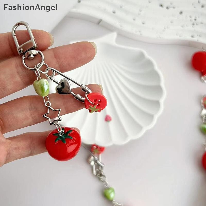 Fashionangel Mô Phỏng Ngôi Sao Cà Chua Điện Thoại Di Động Dây Xích Dây Ngọt Tươi Móc Khóa Cho Nữ Túi Máy Ảnh Chống Mất Mặt Dây Chuyền Quà Tặng Sinh Nhật VN