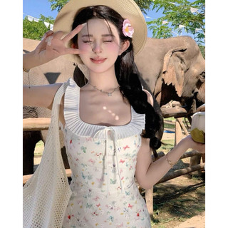 Đầm váy liền thân xô thêu hoa bướm cổ vuông xếp ly dáng xoè 2 lớp tiểu thơ, chuẩn vibe summer _SEP House