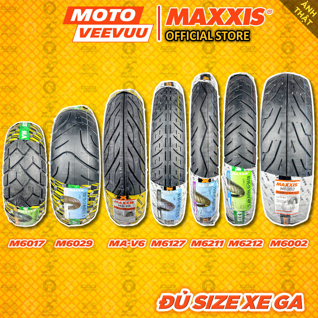 [MTVV] Vỏ lốp xe ga MAXXIS đủ size M 6017 6029 V6 6127 6212 6002 70 80 ...
