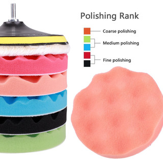 Bộ 3/5 Inch 8/11/12 Miếng Đánh Bóng Ô Tô – Đĩa Len Tự Dính, Lót Xốp Dùng Cho Máy Khoan & Máy Đánh Bóng