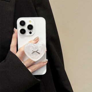 3d Trái Tim Tình Yêu Nơ Tròn Lưng Chắc Chắn Dán Màu Trơn Griptok Giá Đỡ Điện Thoại P5