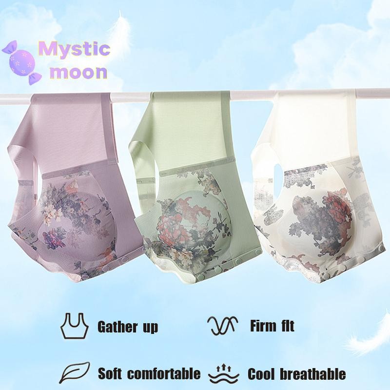 [Huyền bí] Áo ngực ngực hở mặt trước liền mạch gợi cảm không có vòng dây in hình Áo ngực Vest cỡ lớn [Mới]