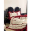Bộ Chăn Ga Gối Cotton 100s Mềm Mại Mát Mẻ Thêu Hoa Hồng Thiết Kế Bèo Nhúm Tinh Xảo- MemMinbedding Luxury