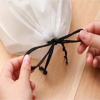 [Đến 3-5 ngày] Túi đựng giày mờ có cửa sổ trong suốt | Đóng dây rút chống thấm nước không dệt cho du lịch / gia đình, 2 kích cỡ tùy chọn, Chất liệu PE bền