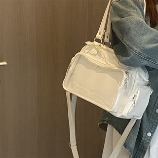 Túi itabag PVC trong suốt màu bạc, dung tích lớn, túi đơn