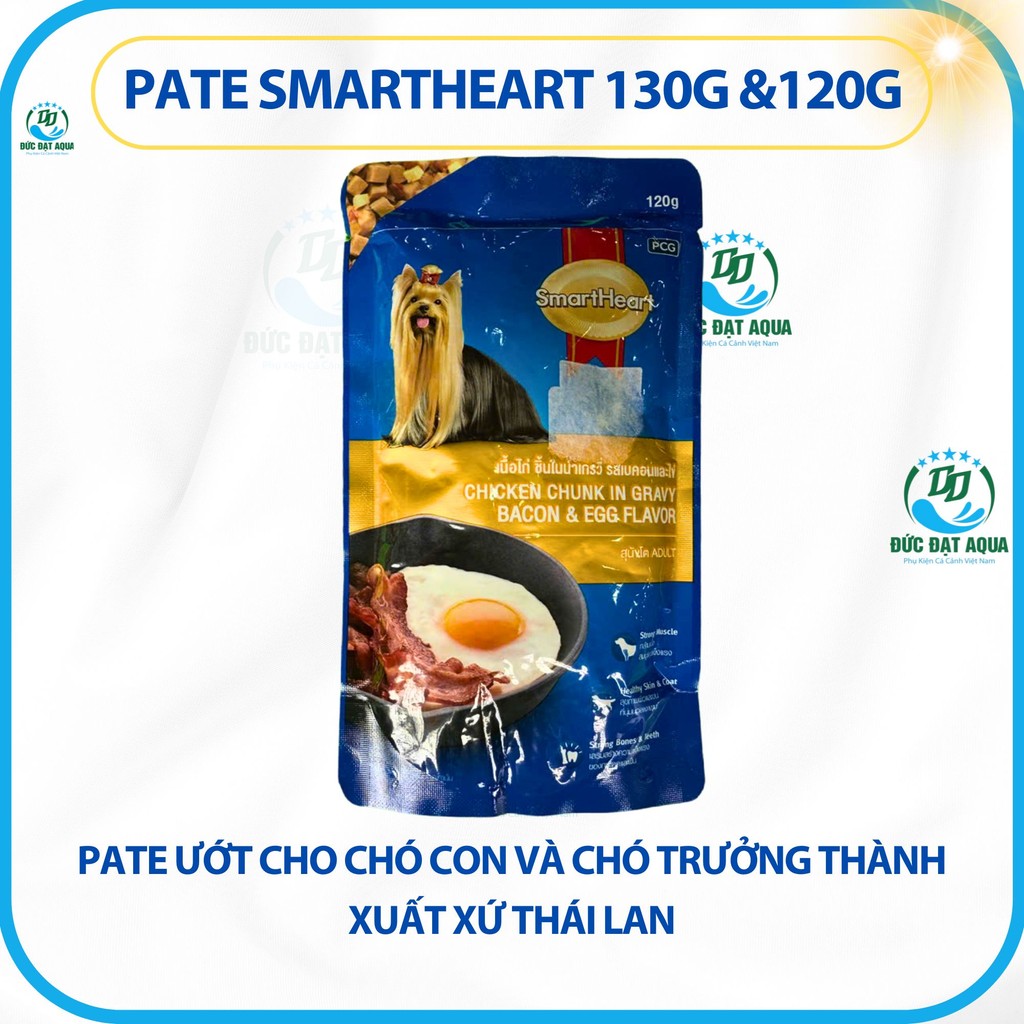 pate smarthear 130g & 120g giành cho chó trưởng thành và chó con , hàng chính hãng ( combo 4 gói ) 9