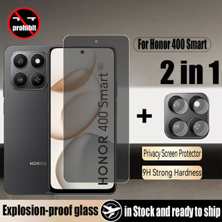 Bảo vệ màn hình kính cường lực bảo mật thông minh 2 trong 1 400 Smart 200 cho Honor X8c X7c X6c X6b X8b X7b 4G 5G Phim chống gián điệp + Phim ống kính máy ảnh