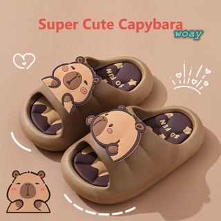 Giày Gia Đình WOAY, Dép Trẻ Em Capybara Chống Trơn Trượt, Dép Trẻ Em Thoải Mái Hoạt Hình Trong Nhà & Ngoài Trời Cho Bé Trai Và Bé Gái