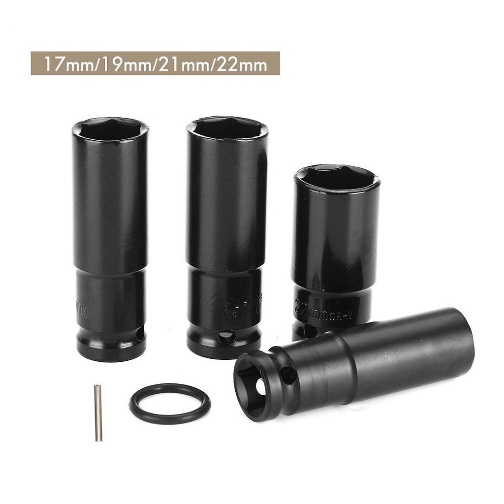[Cosyh] 4 Cờ lê điện 17-22mm Bộ đầu ổ cắm lục giác Độ cứng và độ bền