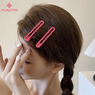 < zhuliye789 > 2 Cái / bộ Màu Kẹo Kim Loại Rỗng Tóc Gãy Bên Mỏ Vịt Nổ Y2k Phụ Kiện Tóc