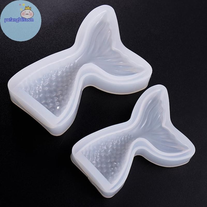 Pufangbliss Nàng Tiên Cá Đuôi Fondant Khuôn Bánh Khuôn Silicon Trang Trí Bánh Dụng Cụ Nướng Bánh VN