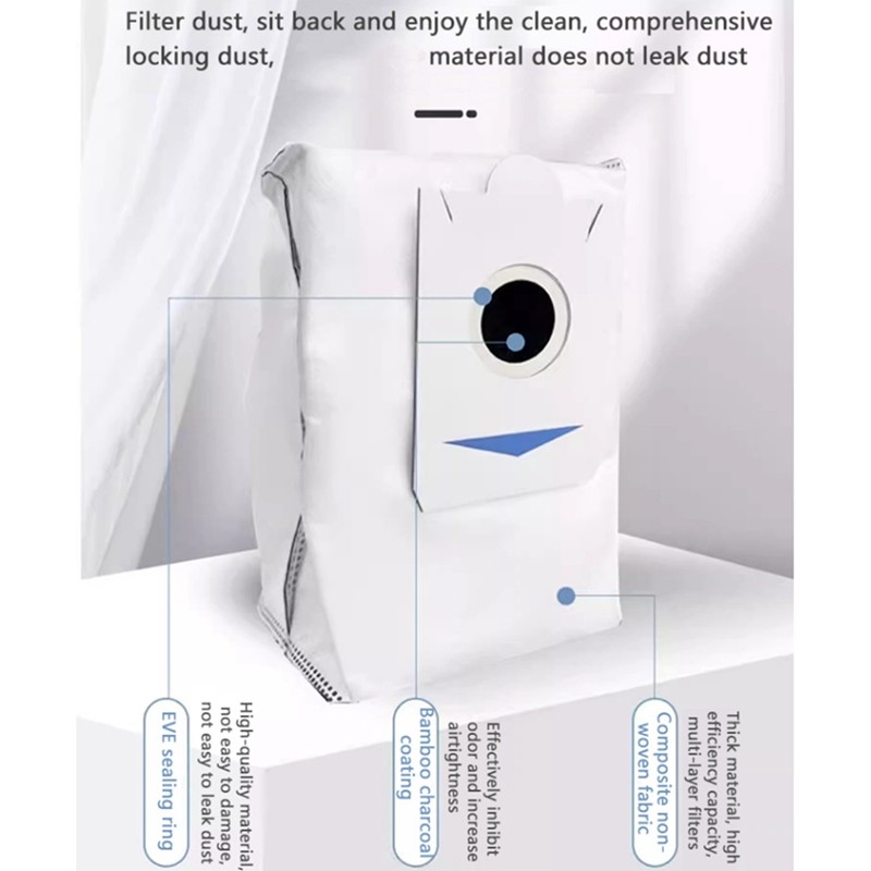 6 Túi Bụi Cho X5 Pro / X5 Omni / X2 Omni / X2 / X2 Pro / DEX86 Robot Hút Bụi Linh Kiện Thay Thế