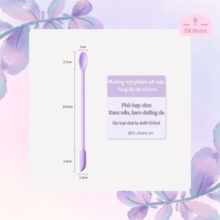 [Bộ 3 cây] Dụng cụ muỗng lấy mỹ phẩm silicon 2 đầu tiện lợi đủ kích thước tái sử dụng