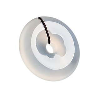Ngọc mã não trắng chalcedony mặt dây chuyền mặt dây chuyền nhỏ khóa an toàn ngọc quà tặng phụ kiện trang sức