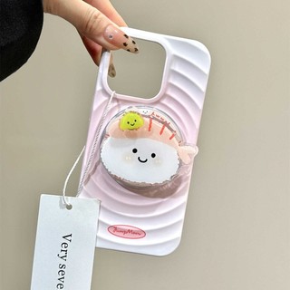 Ốp Điện Thoại Boyang Rice Tuan Sushi Cho iPhone16 Pro Max 15 14 13 Pro Max Bảo Vệ Camera Chống Sốc Ốp Lưng Cứng Chống Rơi