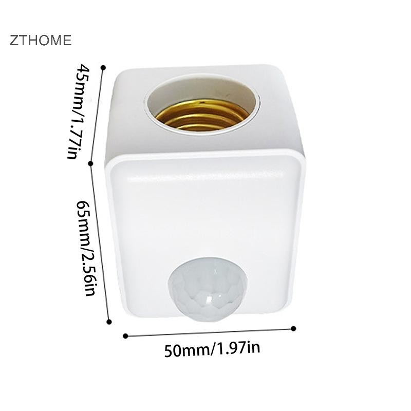 Zthome AC110-240V Đèn LED treo tường Cảm biến hồng ngoại con người Giá đỡ đèn Độ trễ thông minh E27 Cổng vít Cảm biến Đầu đèn Bộ chuyển đổi HOT