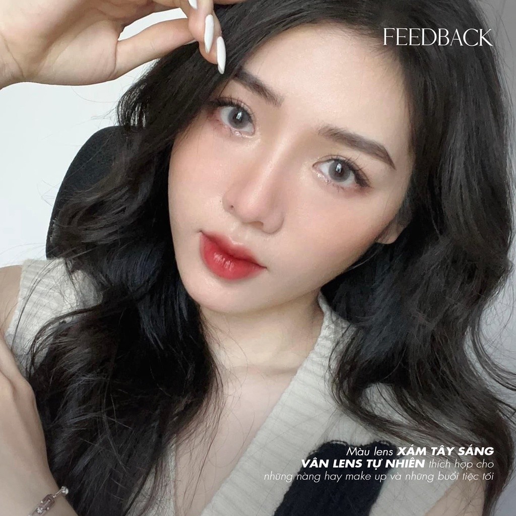 Lens Cận Xám Tây An.gel Ey.es Fuji Gray GDia 12.8mm, Kính Áp Tròng Giảm Thiểu Tia UV Chống Chói, Độ Cận 0-8