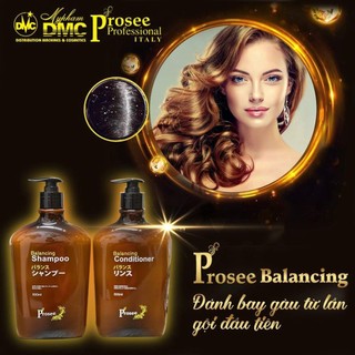 Cặp dầu gội xả chống rụng tóc, hạn chế dầu, gàu Prosee Balancing AS13/AC13 500mlx2 ( New 2024 ) [ TN ]