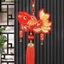 Lễ hội mùa xuân Mặt dây chuyền màu đỏ Túi may mắn Đèn lồng Đồ trang trí nhỏ cho phòng khách Trang trí năm mới của Trung Quốc BVAH