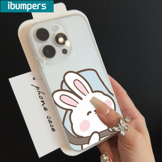 ibumpers Ốp Lưng iPhone Dễ thương Thỏ Con Heo đôi Ốp Điện Thoại TPU Trong Suốt Mềm nhám mờ Chống Sốc Chống Bẩn Cho Iphone 16 15 14 12 13 11 Pro Max IP 7 8 Plus X XS XR