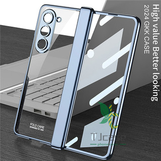Vỏ bọc trong suốt pha lê mạ điện từ tính Samsung Galaxy Z Fold 6 Z Fold 5 Z Fold 4 Bản lề Full Mặt trước Kính cường lực Vỏ phim
