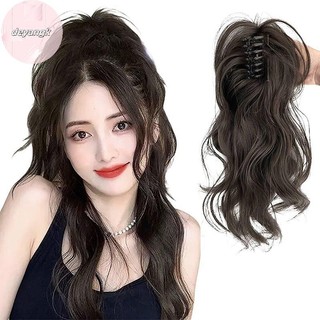 Deyangk Tổng Hợp Móng Vuốt Kẹp Đuôi Ngựa Phần Mở Rộng Tóc Ngắn Xoăn Tự Nhiên Đuôi Giả Tóc Cho Nữ Đuôi Ngựa Tóc Đen VN