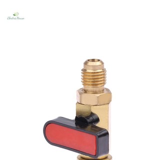 [Nhà Điện] Van Lạnh Điều Hòa Không Khí 1 / 4 "Van Tắt Thẳng SAE Cho R134A R410A R22 R12 Ống Sạc AC Chất Lạnh mới