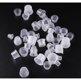 -Túi 100 Chum nhựa To và Nhỏ đựng mực xăm, đựng keo gắn móng tay, nối mi rất tiện lợi và tiết kiệm