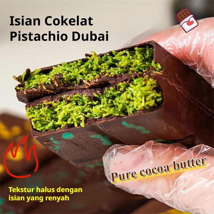 Dubai Chocolate Pistachio Chocolate Filled Crisp Purely Handmade 0 ...