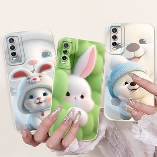 Dành Cho Vivo Y20 2021 Y20A Y20i Y20G Y20s Y20T Y11s Y12s Ốp Lưng Phong Cách Mới Gấu Trúc Thỏ Mềm Silicon Cho VivoY20 V2043 Vỏ
