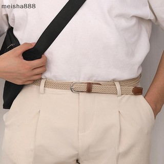 Meisha888 Thắt lưng da dệt vải không đục lỗ Quần jean nữ phù hợp với xu hướng thắt lưng co giãn