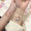 Nhãn dán hình xăm mèo Dopamine hoạt hình dễ thương không thấm nước lâu trôi
