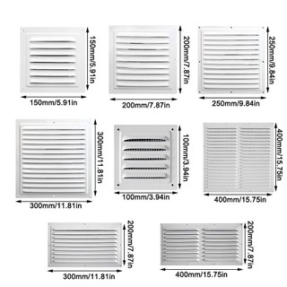 Vỏ thông gió hợp kim nhôm THEHOMECO, lưới tản nhiệt làm mát/sưởi ấm, 200x300mm/200x400mm, cửa sổ 100-300mm/400mm
