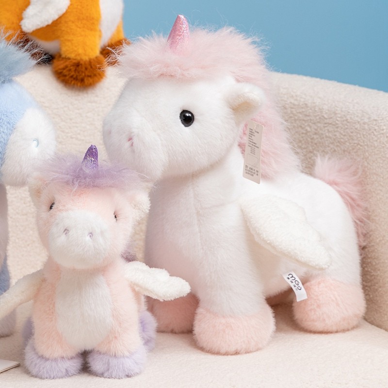 Rytanda Kawaii Horse Plushie Doll Mô phỏng dễ thương Ngựa bay Đồ chơi sang trọng có làm đầy mềm, Đệm Sofa búp bê động vật, Quà tặng sinh nhật bạn gái trẻ em