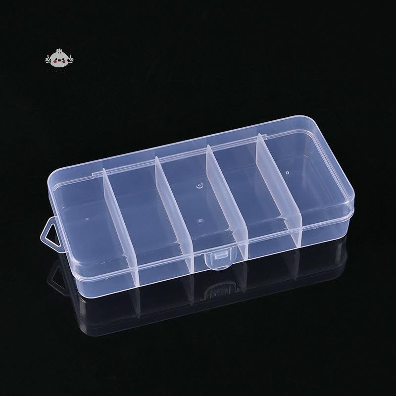 Maybest Trong Suốt Có Nắp Hình Chữ Nhật Dọc 5 Lưới Dụng Cụ Nối Mi Hộp Bảo Quản Keo Nhíp Giá Đỡ Dụng Cụ Trang Điểm {VN}