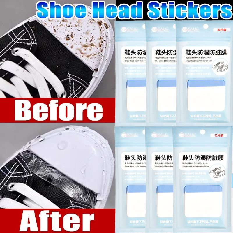 30 Chiếc Chống Thấm Nước Ngón Chân Phim Trong Suốt Dán Giày Chống Mưa Bùn Và Vết Dầu Miếng Dán Giày