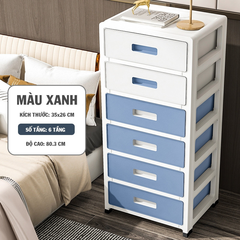 Tủ Để Đồ Phòng Ngủ Tiện Lợi 3/4/5/6 Tầng Có Bánh Xe,Tủ Đựng Đồ Lót, Tủ Đựng Đồ Đa Năng Tiện ích 132