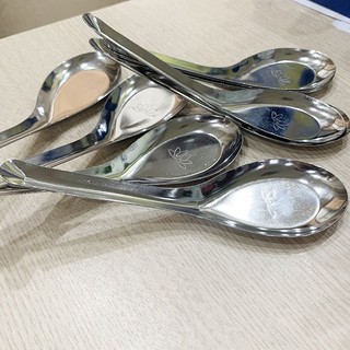 Combo 5 thìa inox ăn phở súp cơm tiện dụng bền đẹp dễ vệ sinh dùng hằng ngày