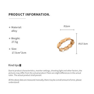 1 chiếc Vòng tay thiết kế tối giản hình tròn thời trang kim loại