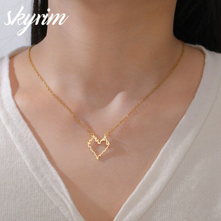 SKYRIM Thời Trang Đơn Giản Vòng Cổ Titan Thép Không Gỉ Tình Yêu Ngọn Lửa Mặt Dây Chuyền Trang Sức Cho Người Phụ Nữ