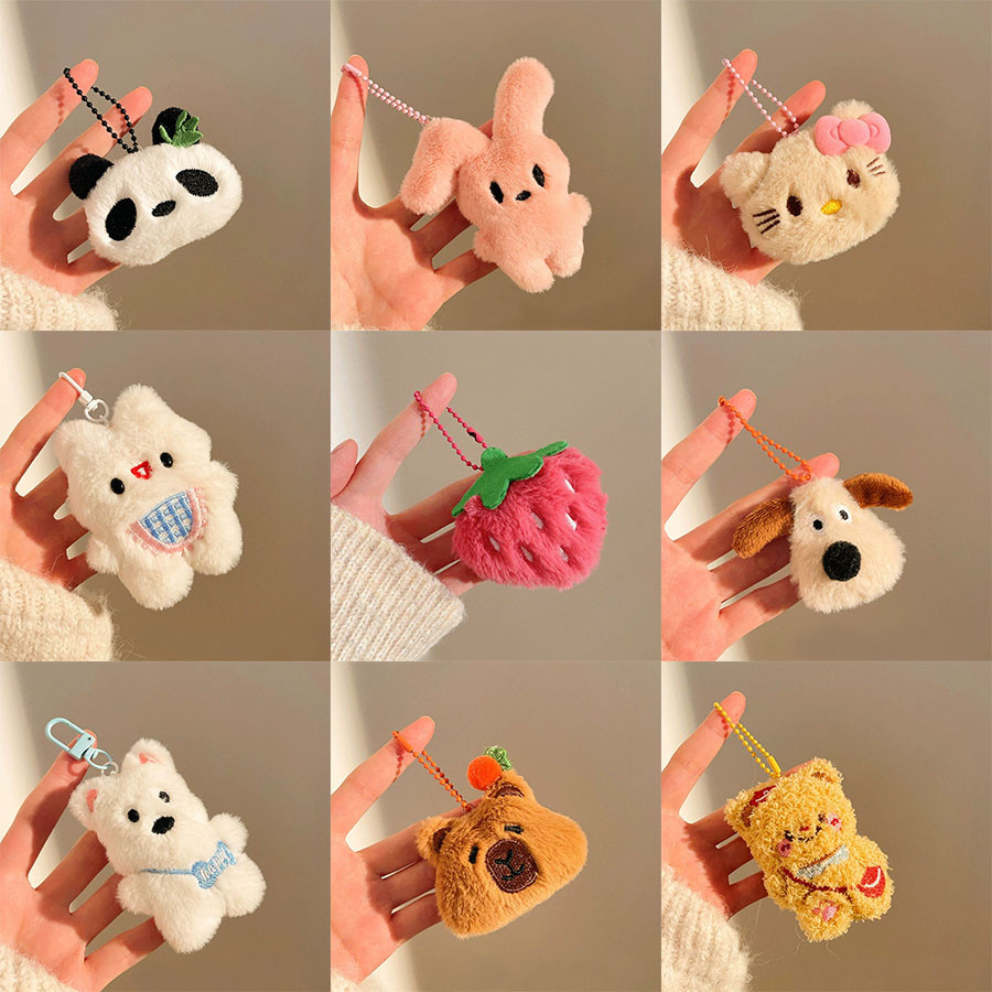[YUNYUAN] Quà tặng nhỏ cho các hoạt động đẩy gian hàng đường phố Mặt dây chuyền búp bê sang trọng dễ thương Đồ trang trí Ba lô búp bê Phụ kiện móc khóa