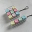 CORALTIDE Fidget Móc Khóa, Nút Chìa Khóa Giảm Căng Thẳng Bàn Phím Ngón Tay, Thư Giãn Vượt Qua Thời Gian Keycap 4 / 9 Phím Clicker Đồ Chơi Người Lớn