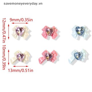 [savemoneyeveryday] 10 Chiếc 3D Nơ Nhựa Móng Tay Quyến Rũ Ruy Băng Hồng Nơ Kim Cương Giả Phụ Kiện Trang Sức Trang Trí Làm Móng Tay DIY Salon Phụ Kiện Quà Tặng [vn]