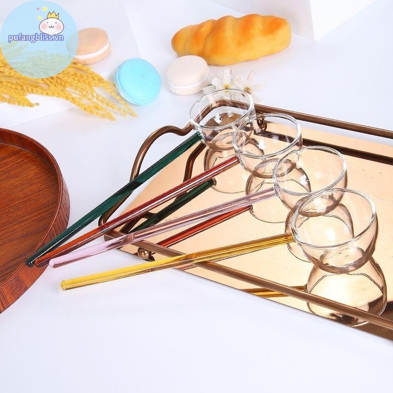 Pufangbliss Borosilicate Thìa Thủy Tinh Có Tay Cầm Dài Trong Suốt Nước Sốt Chịu Nhiệt Thìa Canh Có Vòi Thìa Tráng Miệng Nhà Bếp Thanh Đảng VN