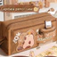 5 Lớp Kawaii Hộp Đựng Bút Chì Dung Tích Lớn Capybara, Gấu Trúc Và Phi Hành Gia Hình Túi Bút Trường Văn Phòng Phẩm