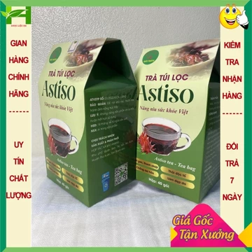 Trà túi lọc atiso Bảo Khang, hộp 40 gói, trà hoa atiso, thanh nhiệt, mát gan, nổi mề đay, vàng da