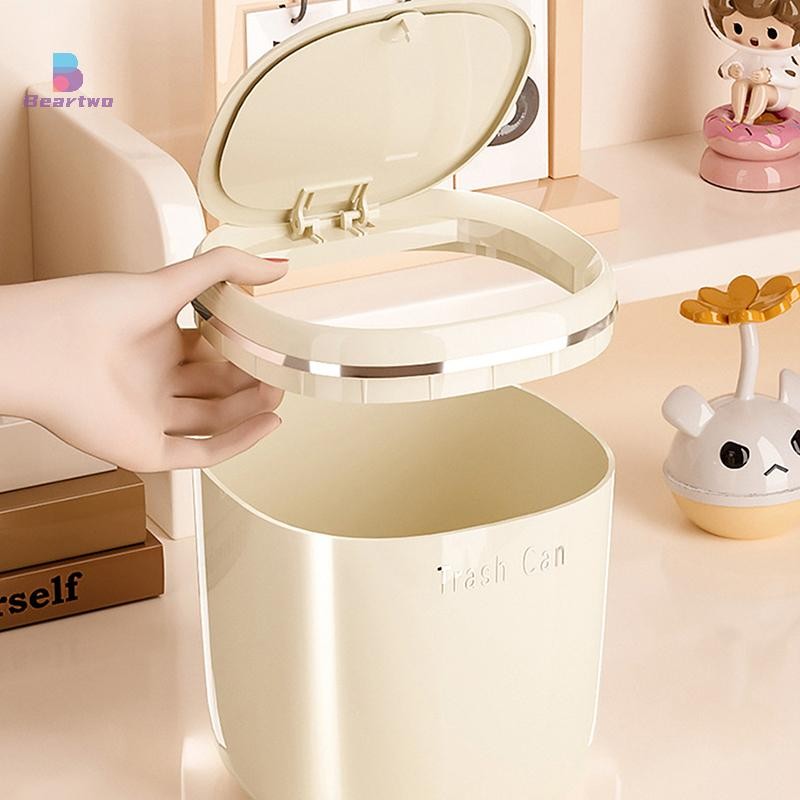 < Beartwo > hộp đựng rác ép máy tính để bàn Giỏ đựng rác Bàn nhà Thùng rác nhựa Đồ dùng văn phòng Thùng rác Hộp đựng đồ lặt vặt Đẹp