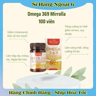 [DATE MỚI ĐỦ BILL] Viên uống Omega 369 Mirrolla Hàng Nga lọ 100 viên