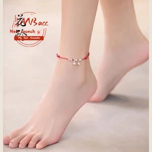 Phụ Kiện Chuông Vòng Chân Nữ Dây Đỏ Có Chuông Có Âm Thanh Gợi Cảm Đơn Giản Cổ Sinh Viên Mori Tay Dệt Vòng Chân